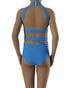 GRACE Leotard Base - Cornflower Blue/Skin Tone Mesh